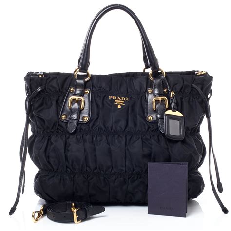 prada nylon gaufre tote bag black|prada gaufre bags for sale.